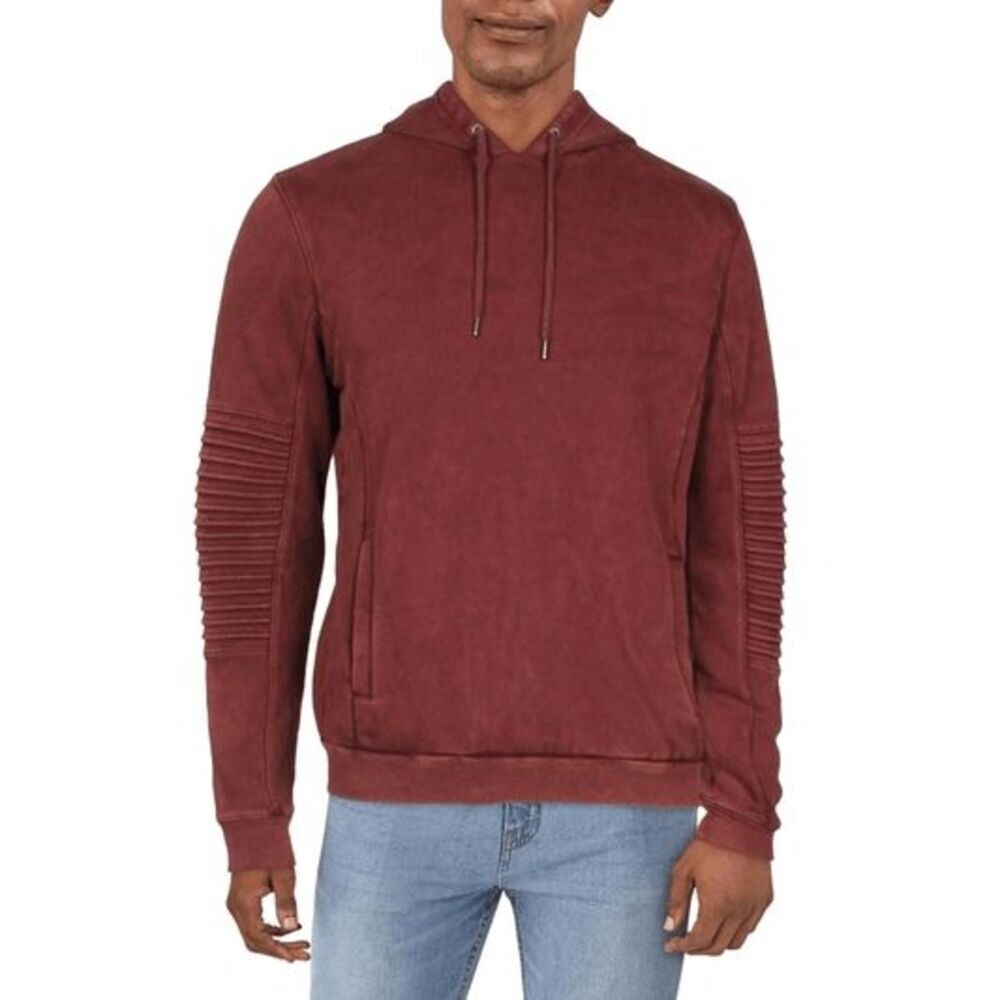 I.N.C. International Concepts Men's Moto Regular-Fit Hoodie - Port XL